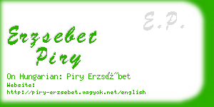 erzsebet piry business card